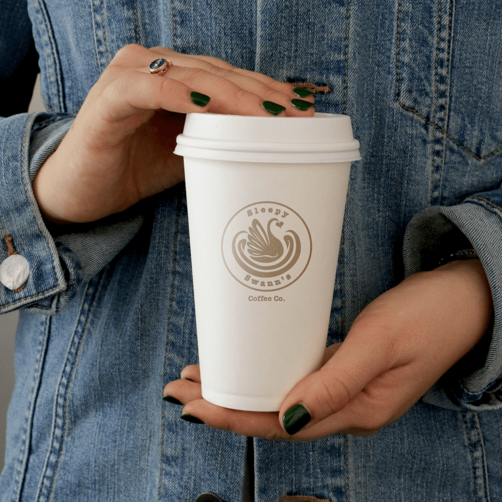 Logo mockup on a cup